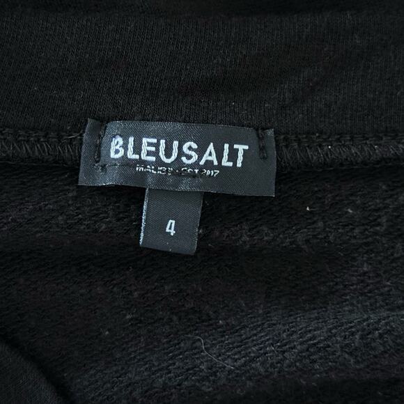 Bleusalt The Oversized V-Neck Long Sleeve Top in Black Size 4 / XL - Picture 7 of 9